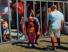 Through the Barrier    oil on canvas    91 x 116 cm       